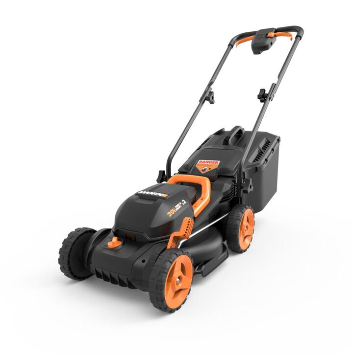 Worx 40V Power Share 4 Ah 14 Inch Cordless Lawn Mower Kit, large image number 4