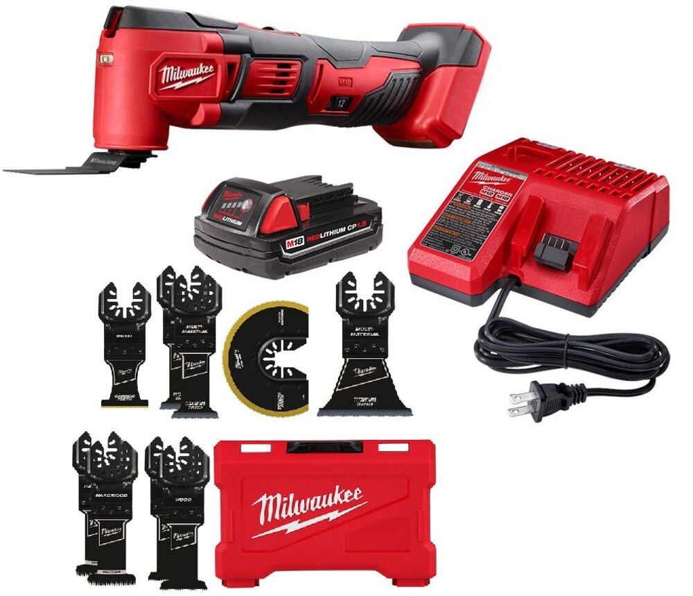 Milwaukee M18 Multi-Tool Kit & OPEN-LOK 9pc Multi-Tool Blade Kit Bundle, large image number 1