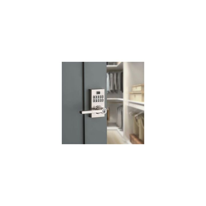 Kwikset SmartKey Halifax Door Lever SmartCode 917 Satin Nickel, large image number 5