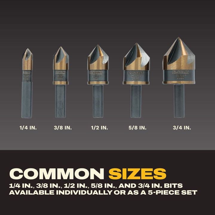 DEWALT Metal Countersink Set 5 Pieces, large image number 2