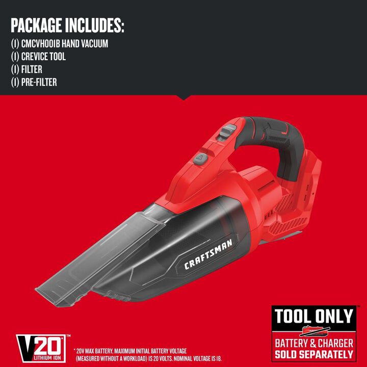 CRAFTSMAN Promotional V20 Cordless Handheld Vacuum (Bare Tool), large image number 9