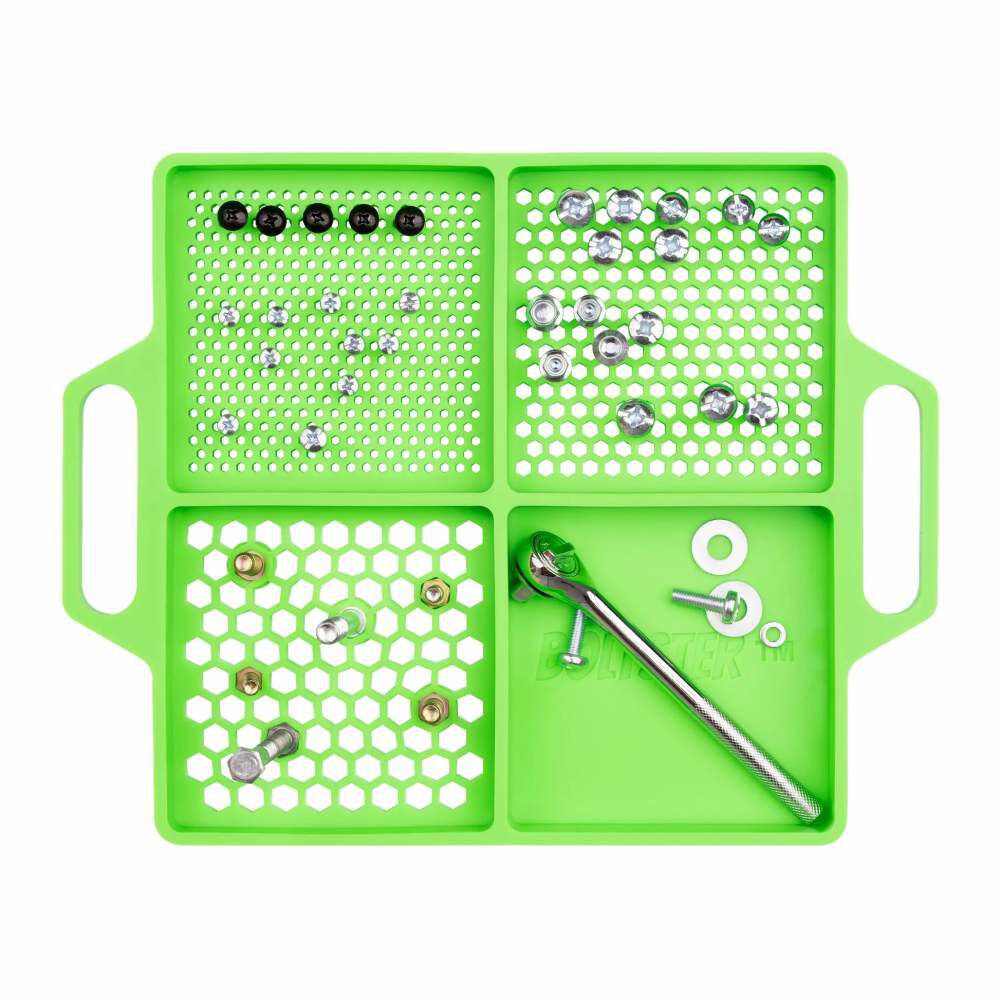 Boltster 4-Way Flexible Fastener Organizing Tray Green, large image number 1