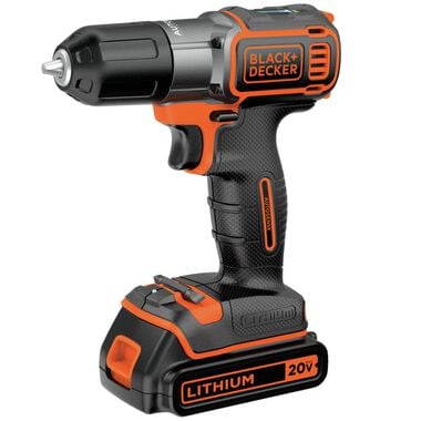Black and Decker 20V MAX Lithium Ion (Li-ion) 3/8-in Cordless Drill with Battery Kit, large image number 0