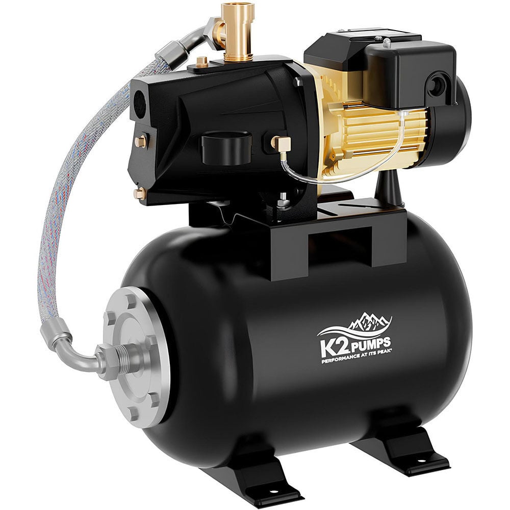 K2 Pumps Shallow Well Jet Pump 1/2 HP Lead Free & Tank System 115/230V, large image number 1