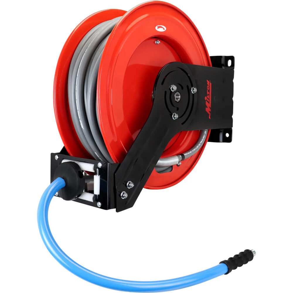 Milton 3/8 Inch x 100 Ft All-In-One Pressure Washer Hose Reel with Kevlar Braided Hose, large image number 3