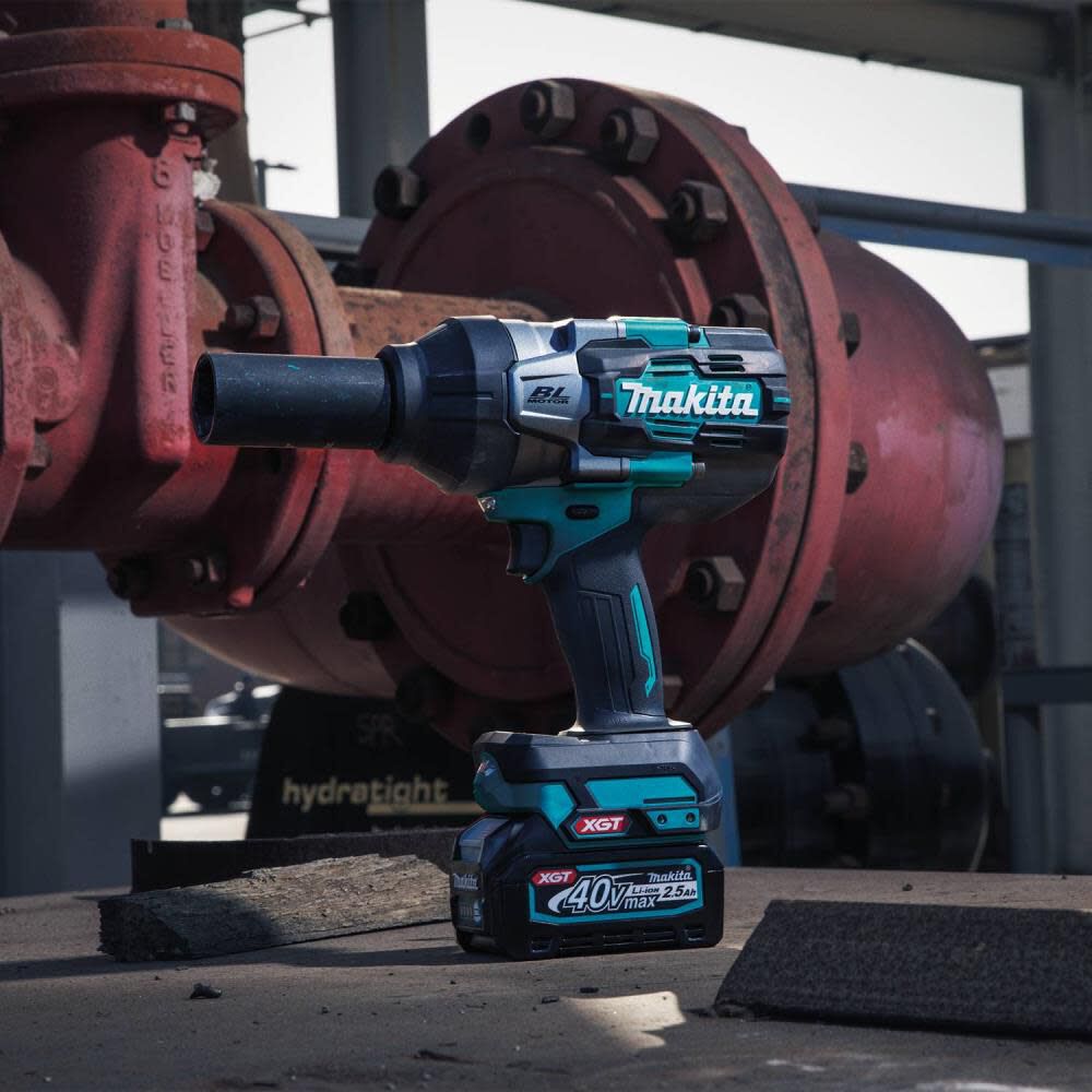 Makita 40V Max XGT Brushless Cordless 4 Speed High Torque 1/2 Inch Square Drive Impact Wrench Kit & 14pc Deep Impact Socket Set Bundle, large image number 4