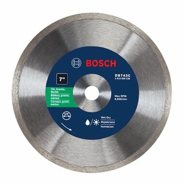 Bosch 7in Premium Continuous Rim Diamond Blade for Clean Cuts