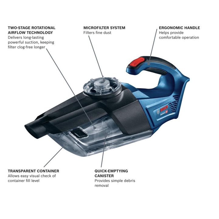 Bosch Promotional 18V Handheld Vacuum Cleaner (Bare Tool), large image number 2