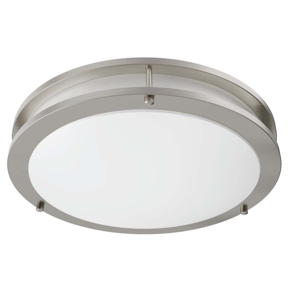Feit Electric 14 Inch x 6-3/10 Inch 24W 1750 Lumens LED Ceiling Fixture Nickel – 3019441