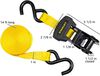 Stanley S1006 Ratchet Tie Down Straps 1in x 14' Medium Cargo Hauling 3000 lbs Break Strength 4pk, small image number 3