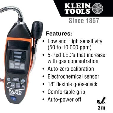 Klein Tools Combustible Gas Leak Detector, large image number 2