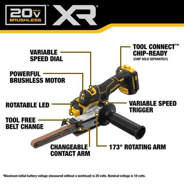 DEWALT 20V MAX XR Bandfile (Bare Tool), large image number 6