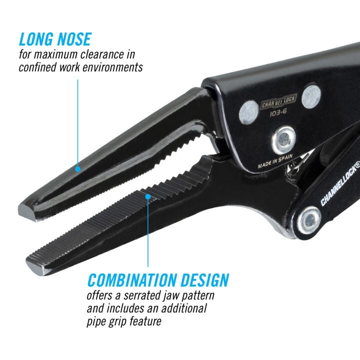 Channellock 6" Long Nose Locking Pliers, large image number 9