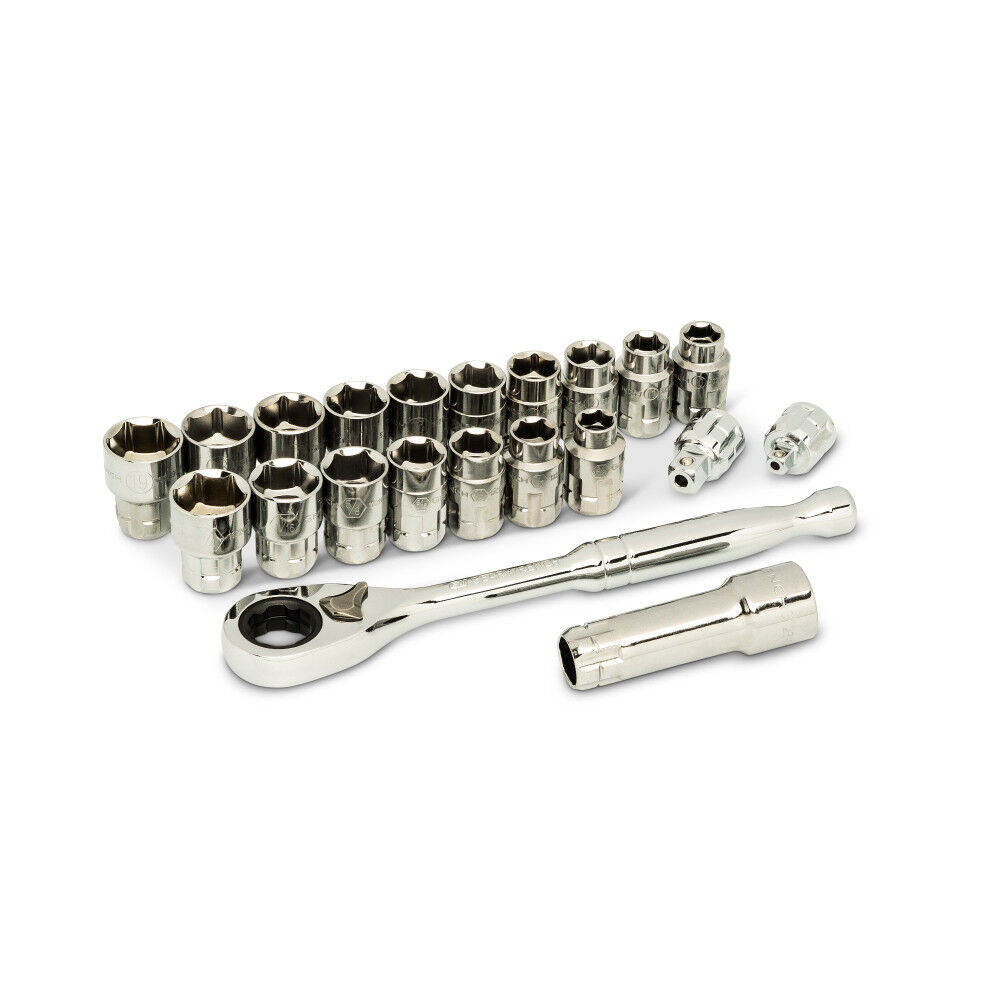 GEARWRENCH 21 Pc 3/8 In. Drive SAE/Metric Pass-Thru GearRatchet Mechanics Tool Set, large image number 2