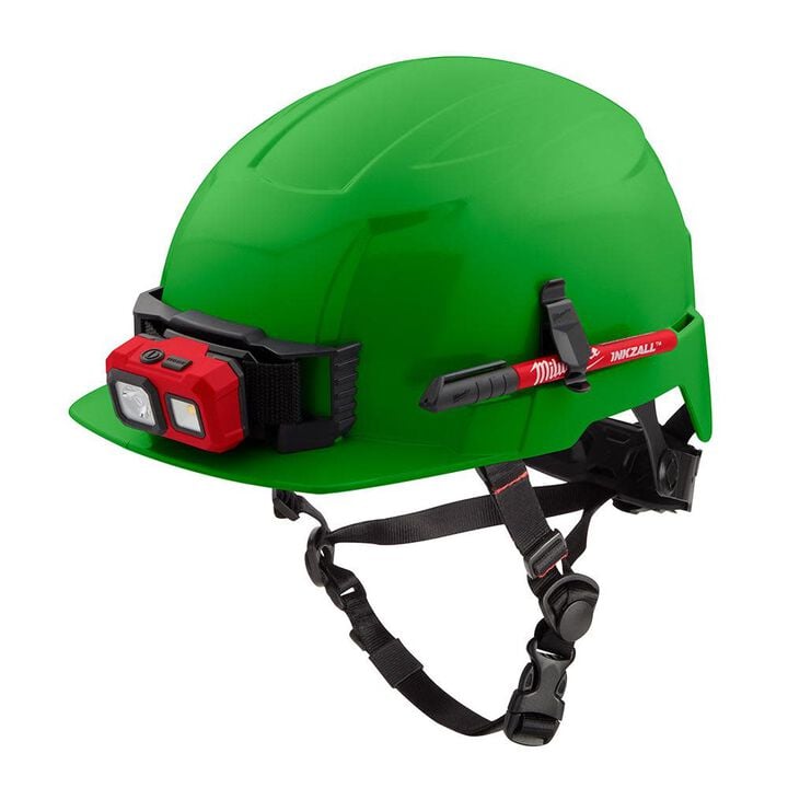 Milwaukee Green Front Brim Helmet with BOLT Class E, large image number 6