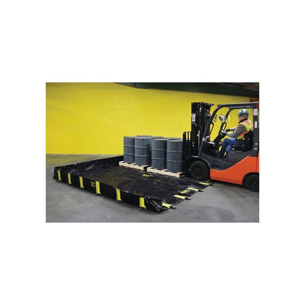 Justrite 12 Ft. x 12 Ft. x 12 In. Black 1075 Gallon Spill Drive Over Berm, large image number 2