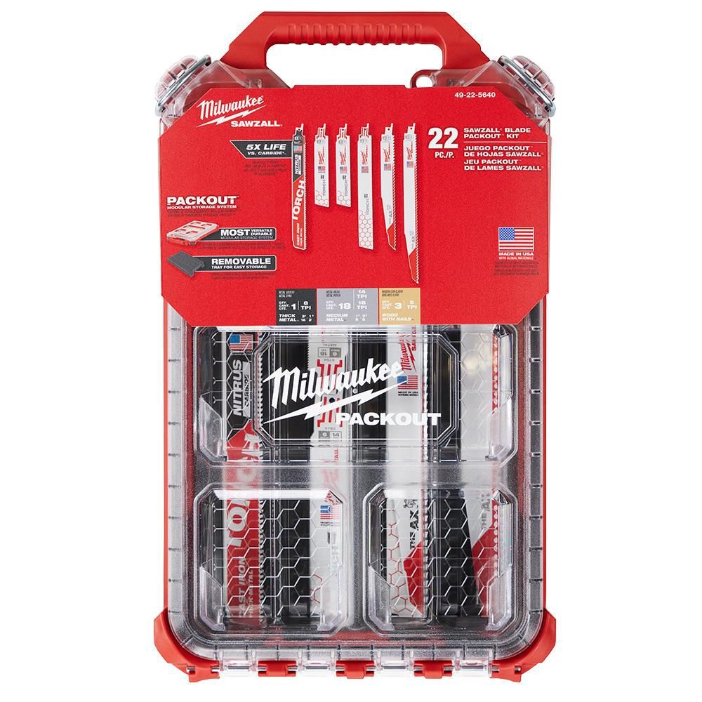 Milwaukee SAWZALL Blade PACKOUT Kit 22pc, large image number 12