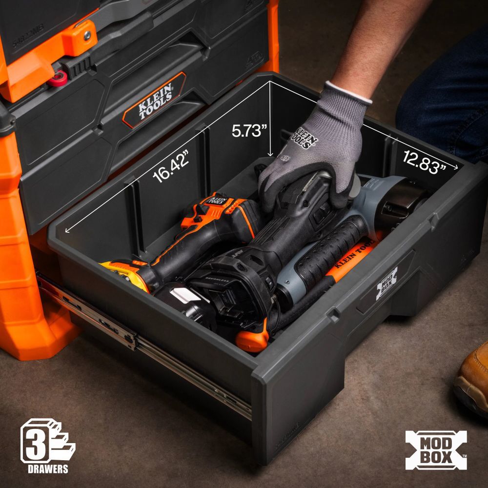 Klein Tools MODbox Three Drawer Rolling Toolbox, large image number 5
