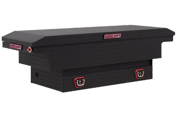 Weather Guard Saddle Truck Tool Box Aluminum Low Profile Textured Matte Black, large image number 0