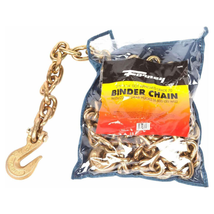 Forney Industries 3/8 in x 14 ft Binder Chain Grade 70 (G70), large image number 1