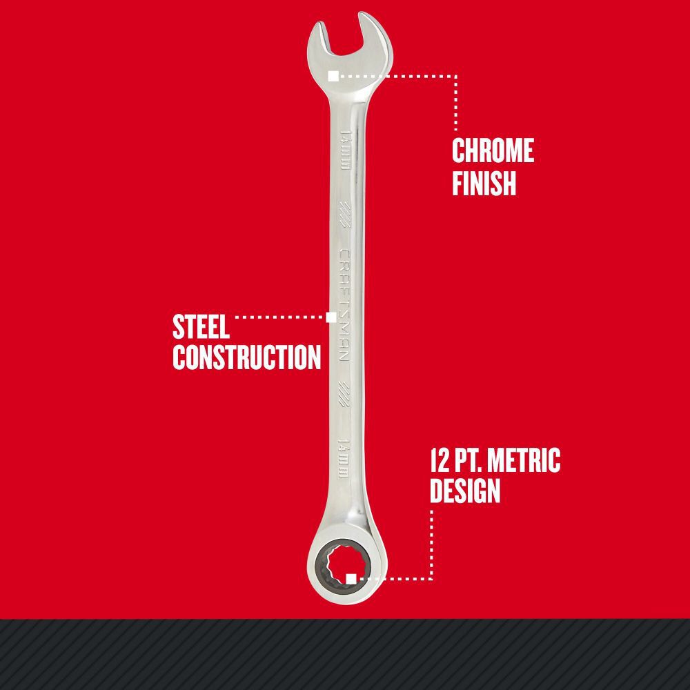 CRAFTSMAN Metric Ratcheting Wrench Set, 5 Piece, large image number 3