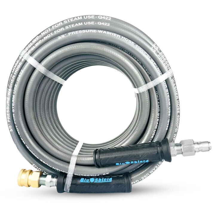 BluBird 3/8 Inch ID x 200 Ft Single-Wire Pressure Washer Hose with Coupler