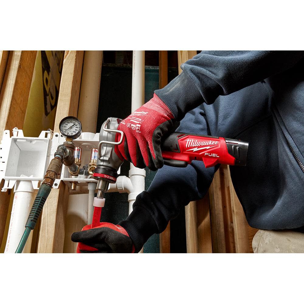 Milwaukee M12 FUEL ProPEX Expander with 1/2inch-1inch RAPID SEAL ProPEX Expander Heads (Bare Tool), large image number 12