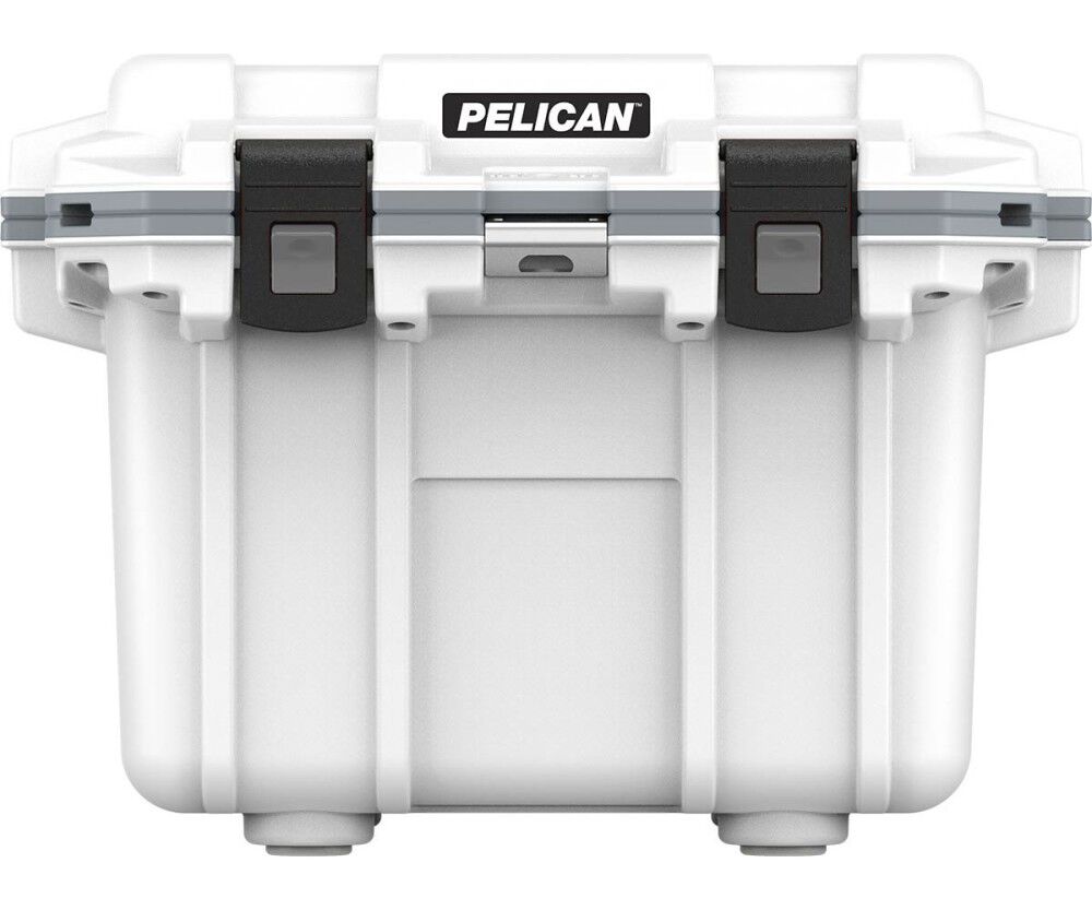 Pelican Polypropylene Elite Cooler with Handle, 30 Quart, White and Gray, large image number 1