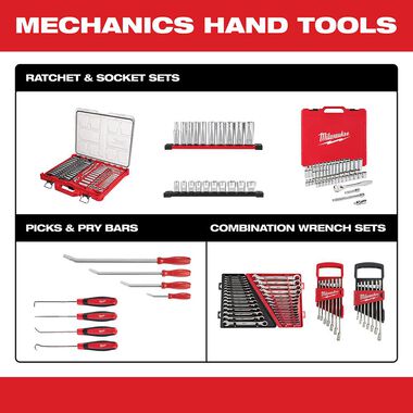 Milwaukee 15pc Ratcheting Combination Wrench Set - Metric, large image number 10