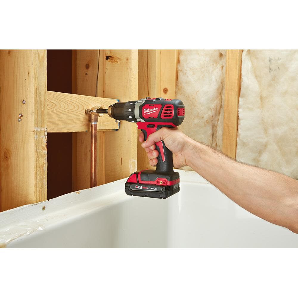 Milwaukee M18 Compact 1 2 In. Drill Driver Kit with Compact Batteries 2606 22CT Acme Tools