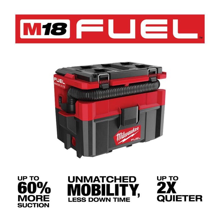 Milwaukee M18 FUEL PACKOUT Wet/Dry Vacuum 2.5 Gallon Reconditioned (Bare Tool), large image number 3