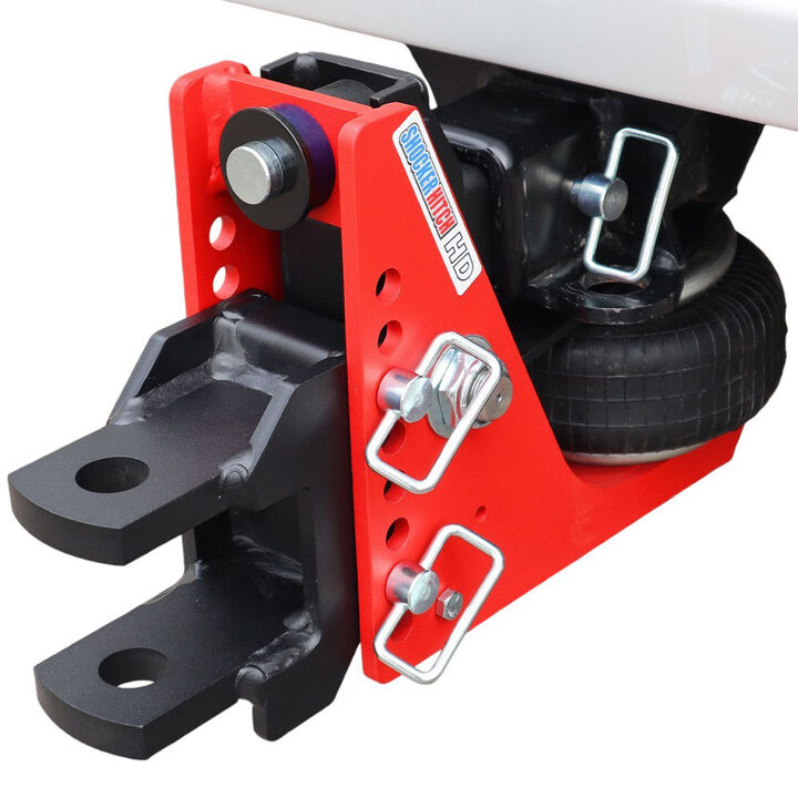 Shocker Hitch HD 20K 2 Inch Air Receiver Hitch & Clevis Pin Mount with 1-1/2 Inch Holes, large image number 1