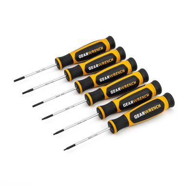 GEARWRENCH 6 Pc Torx Mini Dual Material Screwdriver Set, large image number 0