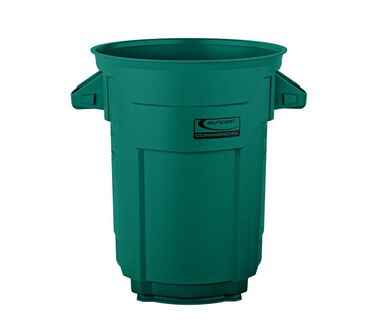 Suncast Plastic Utility Trash Can - 20 Gallon Green, large image number 1