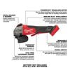 Milwaukee M18 FUEL 4 1/2 In. / 5 In. Variable Speed Braking Grinder with No Lock Paddle Switch (Bare Tool), small image number 4