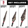 Milwaukee SHOCKWAVE Impact Duty Step Bit Mechanical Set (#2 #3 #8), small image number 4
