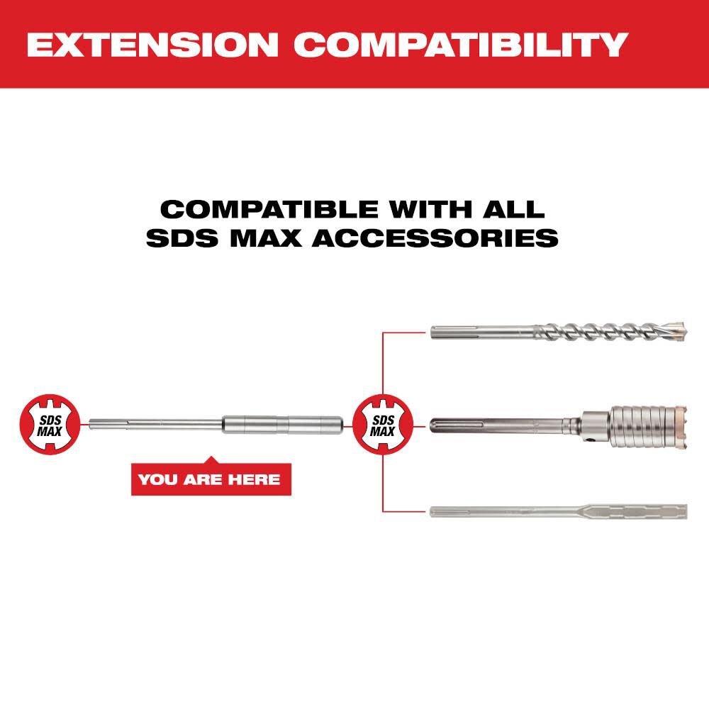 Milwaukee 15inch MAXLOK SDS MAX Extension 48206951 Acme Tools