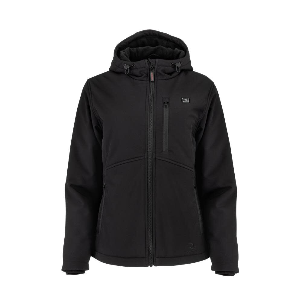 Radians Soft Shell Womens Heated Jacket Kit with Battery, Black, Large, large image number 14