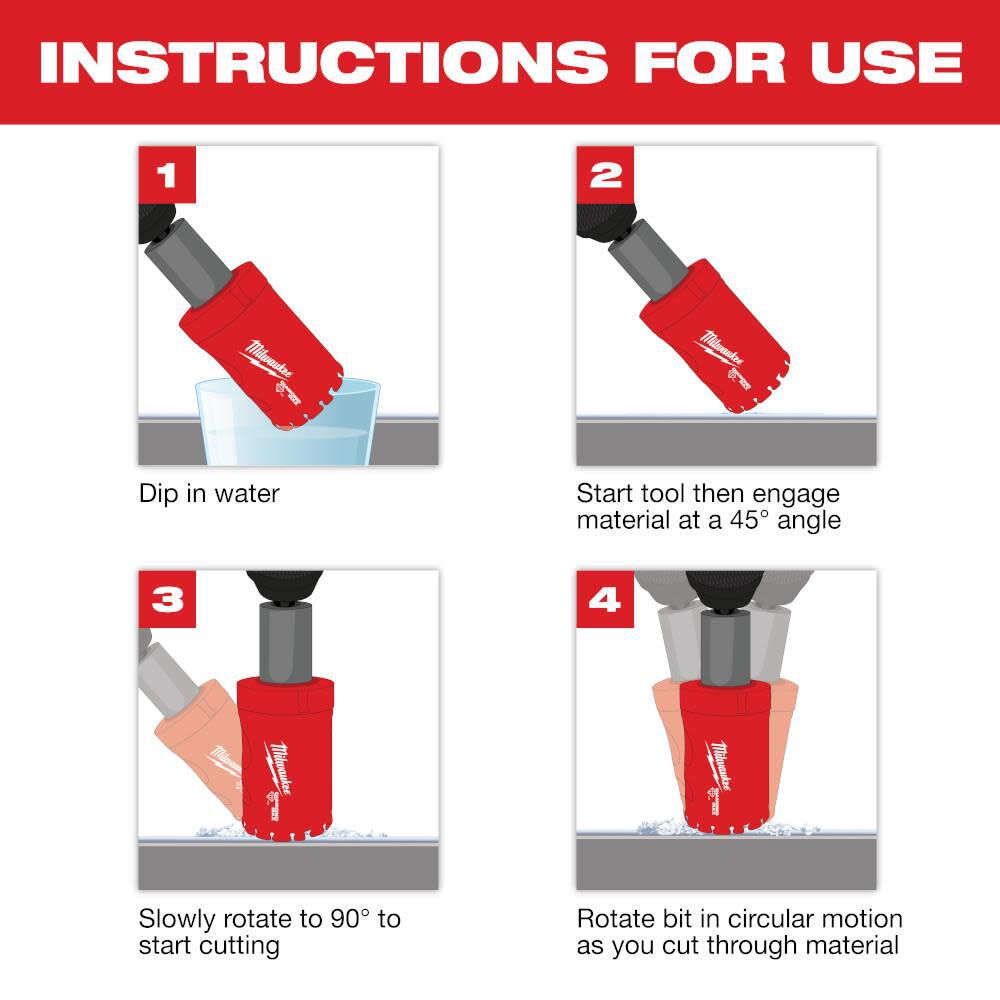 Milwaukee 4 Inch Diamond Max Hole Saw 49-56-5684 - Acme Tools
