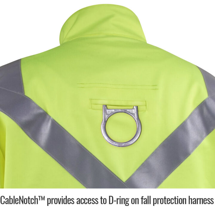 Black Stallion Welding Jacket 9oz Lime Green FR Cotton 4X, large image number 3