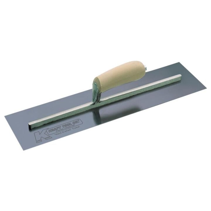 Kraft Tool Co 24 In. x 4 In. Blue Steel Cement Trowel with Wood Handle, large image number 0