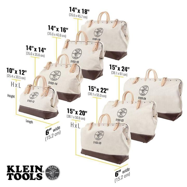 Klein Tools 20in Canvas Tool Bag, large image number 1