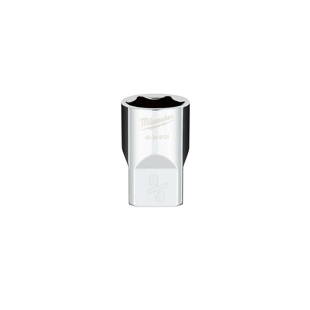 Milwaukee 1/2 in. Drive 3/4 in. SAE 6-Point Socket with FOUR FLAT Sides, large image number 1