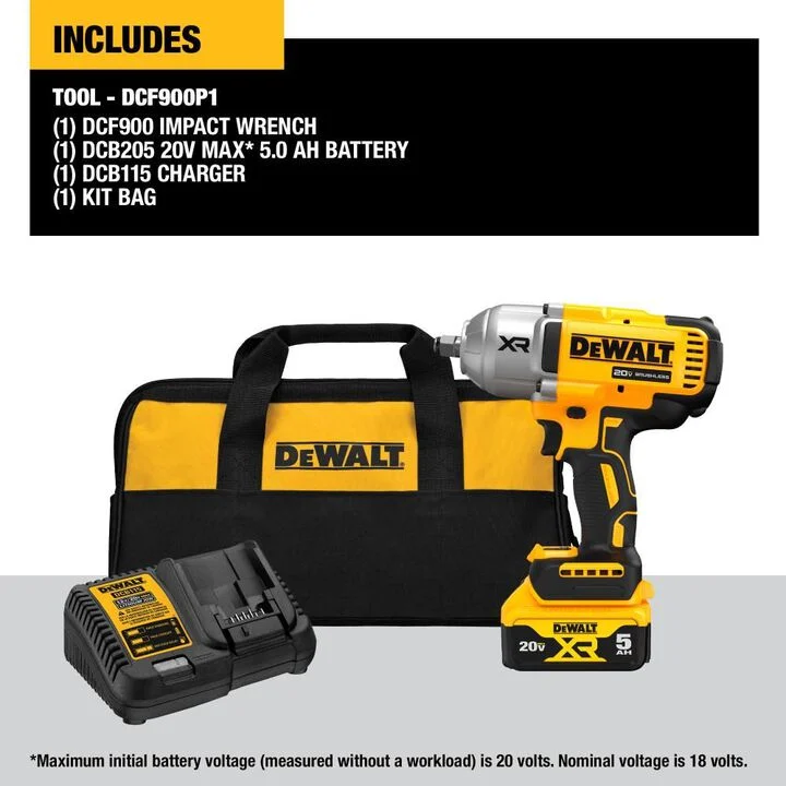 DEWALT 20V MAX XR 1/2in High Torque Impact Wrench with Hog Ring Anvil Kit, large image number 8