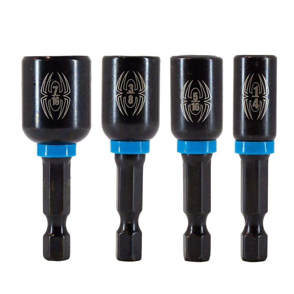 Spyder Magnetic Impact Nut Driver Set, 1/4, 5/16, 3/8, 7/16 Inch, 4 Pieces, large image number 1