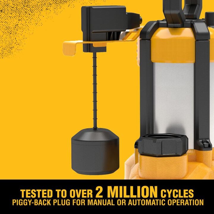 DEWALT 3/4 HP SSTL/Iron Sump Pump, large image number 4