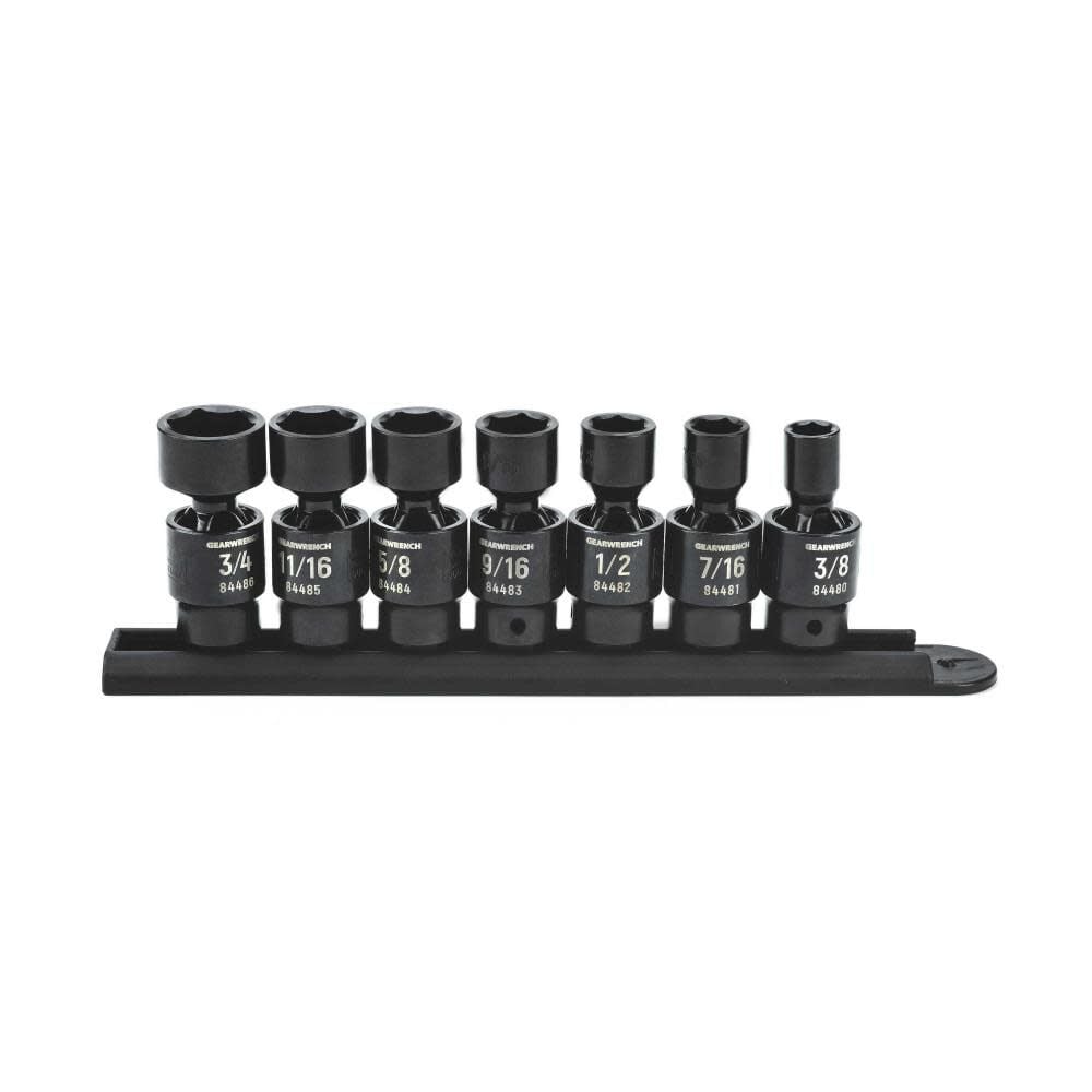 GEARWRENCH 3/8in Drive Impact SAE Socket 7pc – 84974