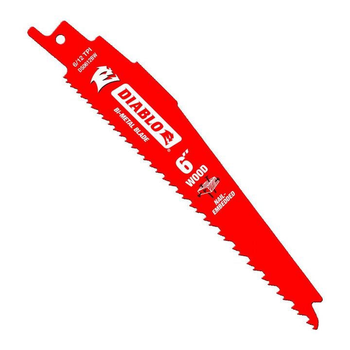 Diablo Tools 6in Bi Metal Reciprocating Blade for Nail Embedded Wood 15pk, large image number 0
