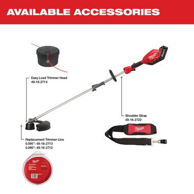 Milwaukee M18 FUEL String Trimmer (Bare Tool) with QUIK LOK Attachment Capability Reconditioned, large image number 11