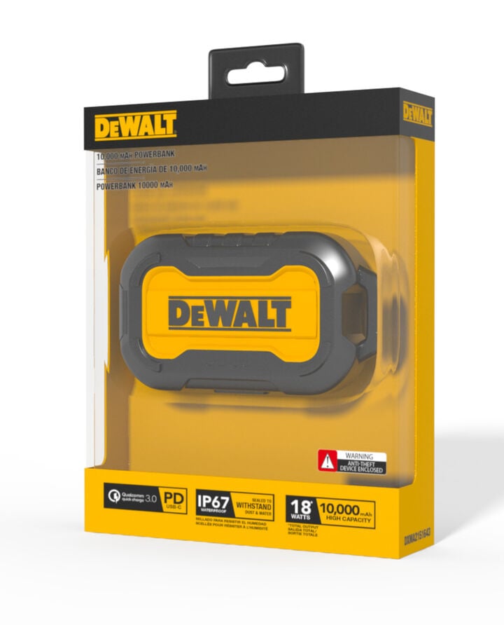 DEWALT MicroUSBPowerBank 18 Watts 10000 mAh, large image number 1